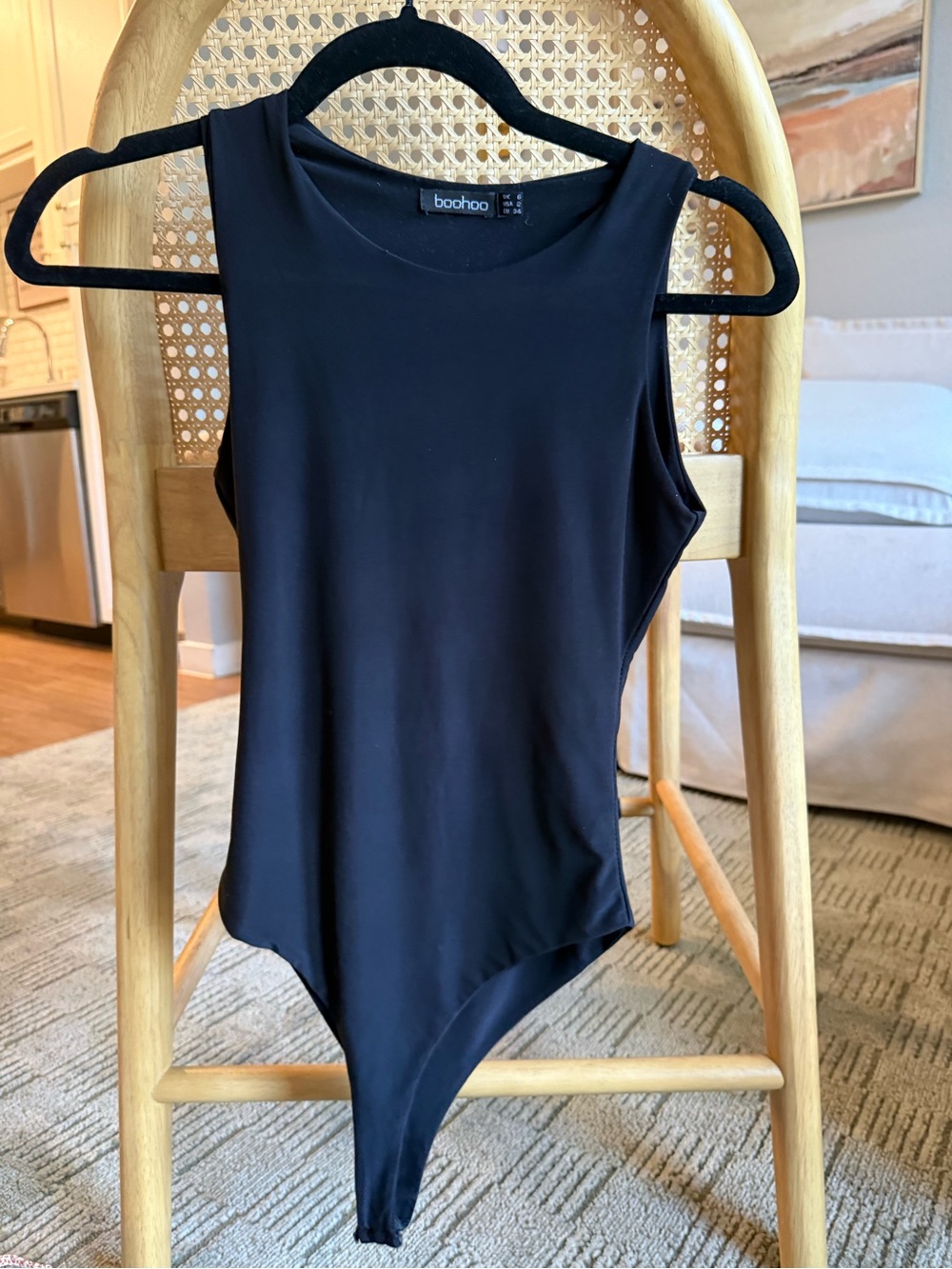 Boohoo Black Sleeveless Tank Bodysuit